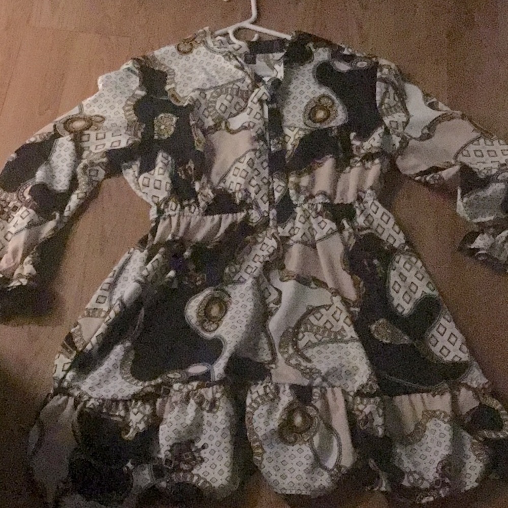 Shein Curve Ruffle Dress 1xl